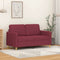 vidaXL - Tweezitsbank - 120 - cm - stof - wijnrood