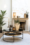 Light & Living Rowdy Salontafel - Zwart/Antiek Brons - Ø88x40cm
