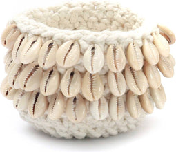 Sfeerlicht Cowrie macramé 12cm