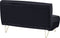 VESTFOLD - Slaapbank 2-zits - Zwart - Fluweel