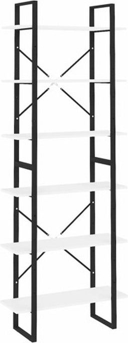 vidaXL - Hoge - kast - 80x30x210 - cm - bewerkt - hout - wit