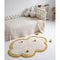 Nattiot Little Nimbus - Tapis - Coton antidérapant - Ecru met gele contour