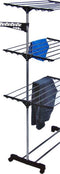 Bathroom Solutions Wasrek-droogrek - zwart-wit - 80 x 57 x 165 cm