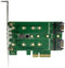 Startech.com PEXM2SAT32N1 - M.2 SSD Kaart - 1x PCIe (NVMe) 2x SATA