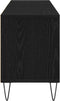 vidaXL - TV-meubel - Zwart - Eiken - 150x30x44,5 - cm - Bewerkt - Hout