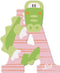 Sevi Dierenletter A 8,5 Cm Roze/groen
