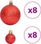 vidaXL - Kerstballen - 100 - st - 3/4/6 - cm - goudkleurig - en - wijnrood