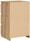 vidaXL - Nachtkastje - 40x35x62,5 - cm - bewerkt - hout - artisanaal - eikenkleur
