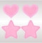 PEEKABOO PASTIES HOT PINK GLOW IN THE DARK HEARTS AND STARS