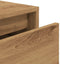 vidaXL - Opbergbox - met - lade - 40,5x40x40 - cm - bewerkt - hout - artisanaal - eiken