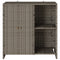 vidaXL - Opbergkast - Grijs - 100x36x102 - cm - Riet