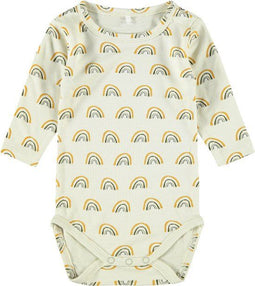 NAME IT NBMDITIM LS BODY BOX - Jongens Romper - Lange mouwen - Regenboogprint - Maat 68