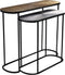 Fletcher consoles - 96x30x78/72x30x69 - Zilver/zwart/goud - set van 2