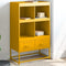 vidaXL - Hoge - kast - 68x39x111,5 - cm - staal - mosterdgeel