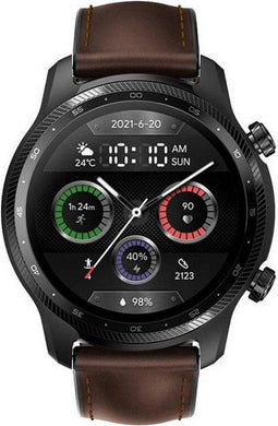 Mobvoi TicWatch Pro 3 Ultra 4G/LTE - Smartwatch - GPS eSIM 45 dagen batterijduur - Zwart (Bruin)