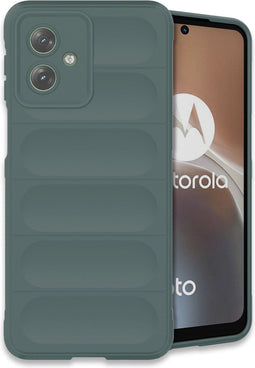 imoshion Hoesje - Geschikt voor Motorola Moto G54 - EasyGrip Backcover - Donkergroen