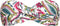 Cyell Wajang Floral - Bikinitop Bandeau Voorgevormd met Beugel Dames - Wit/Paars/Groen