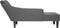 vidaXL - Chaise - longue - met - rechterarmleuning - stof - donkergrijs