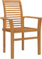 vidaXL - Stapelbare - Tuinstoel - 2 - stuks - Massief - Teakhout