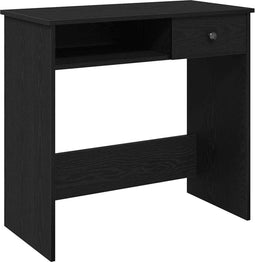 vidaXL - Bureau - 80x40x75 - cm - bewerkt - hout - zwart