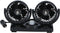 All Ride Auto Ventilator 12V - Dubbele Ventilator - Aansluiting Sigarettenaansteker Auto - Incl. 2 Houders met Plakstrip voor Dashboard - Kunststof - Zwart