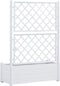 vidaXL - Plantenbak - met - latwerk - 100x43x142 - cm - PP - wit