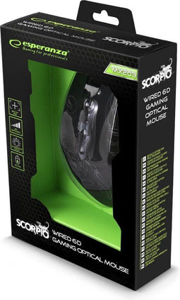 Esperanza MX203 Scorpio - Game Muis - 6 knoppen - 2400 DPI - Draad