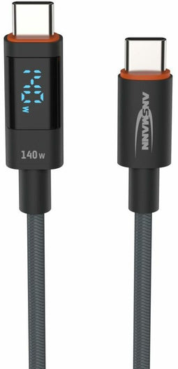 Ansmann 1700-0176 - USB-C Kabel - 1,2 m - 140 W - Antraciet