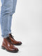 PS Poelman Laren - Veterboots - Leer - Cognac - Maat 45