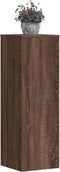 vidaXL - Plantenstandaard - 33x33x100 - cm - bewerkt - hout - bruin - eikenkleurig