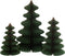 J-Line decoratie christmas tree waves - papier - donkergroen/koper - large
