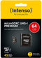 Intenso microSD kaart UHS-I Premium - 64GB - tot 90MB/s