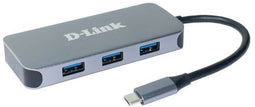 D-Link DUB-2335 - USB-C multiport hub 6 poorten HDMI/Gigabit Ethernet - Antraciet