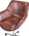 NEWDALE - Bureaustoel - Donkerbruin - Kunstleer