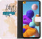 iMoshion Hoesje Geschikt voor Samsung Galaxy A21s Hoesje Met Pasjeshouder - iMoshion Design Softcase Bookcase - Wit / Meerkleurig / Goud / Let's Go Travel White