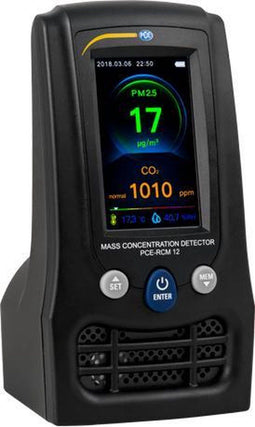 PCE Instruments PCE-RCM 12 Fijnstofmeter Koolstofdioxide, Temperatuur, Luchtvochtigheid