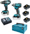Makita DLX2127TJ1 Combiset - Boor-/schroefmachine + Slagschroevendraaier - 18V, 5,0 Ah Accu - Met MBox