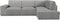 Hoes voor chaise longue met lange armleuning rechts Eysa ROC Lichtgrijs 110 x 120 x 500 cm