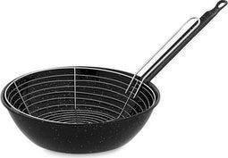 Vaello Koekenpan Met Mandje Vaello Zwart Geëmailleerd Staal (Ø 26 Cm)