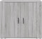 vidaXL - Dressoir - 80x33x70 - cm - bewerkt - hout - grijs - sonoma - eikenkleurig