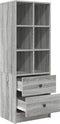 vidaXL - Hoge - Kast - Grijs - Sonoma - 45,5x34x127 - cm - Gemaakte - Hout