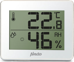 Alecto WS-55 - Thermometer / hygrometer - Groot display - Wit