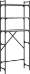 vidaXL - Wasmachinerek - 67x25x163 - cm - bewerkt - hout - grijs - sonoma