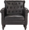 vidaXL Fauteuil echt geitenleer zwart