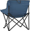 vidaXL - Campingstoelen - 2 - st - met - vakje - inklapbaar - blauw