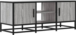 vidaXL - Tv-meubel - 100x35x41 - cm - bewerkt - hout - metaal - grijs - sonoma - eiken
