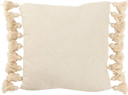 J-Line kussen Kwastje - katoen - beige