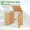 coast Houten Afvalberging - 120L met Gasveren en Lamellen - Natuurlijk - 86 x 70 x 114 cm