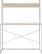 vidaXL - Computerbureau - 110x60x138 - cm - bewerkt - hout - wit - en - eikenkleurig