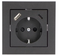 ProCharge Inlegplaat - USB-A + USB-C - 55 x 55 mm - Mat zwart
